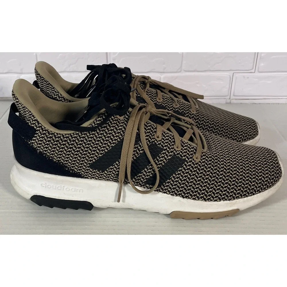 Adidas Cloudfoam Ultimate Mens 12 Tan Black Good Knit Athletic Sneakers B43835